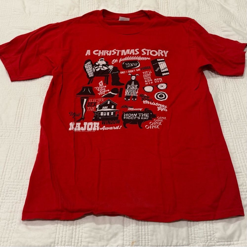 Red ‘A Christmas Story’ T-shirt - Size S